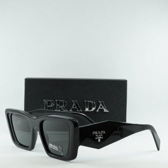 💯 NEW PRADA PR08YS 1AB5S0 BLACK/GREY SUNGLASSES - Picture 4 of 13